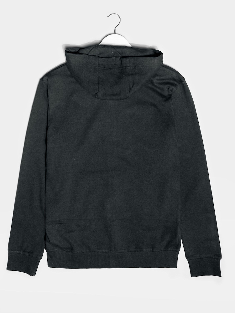BadRhino Big & Tall Black Essential Zip-Up Hoodie - Image 3 of 3