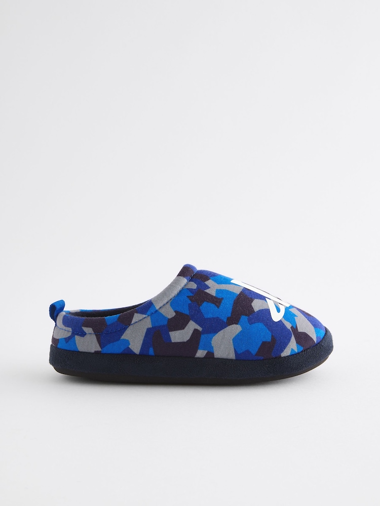 Blaue Camo - Play Station Slipper Mules - Bild 2 von 5 Blaue Camo - Play Station Slipper Mules - Bild 2 von 5