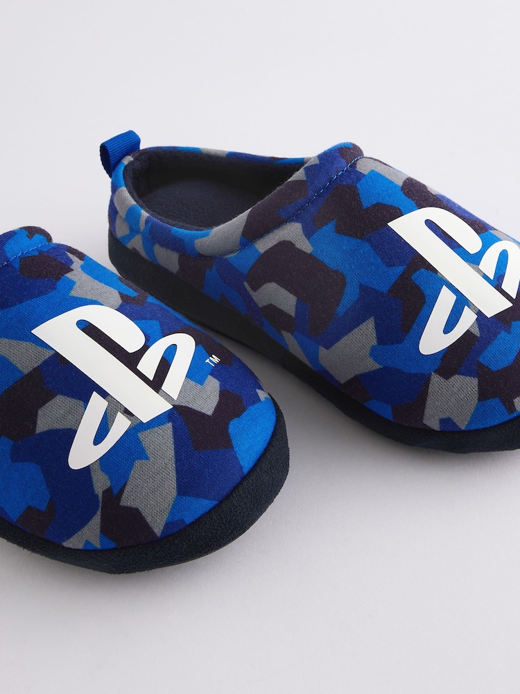 Blaue Camo - Play Station Slipper Mules - Bild 5 von 5 Blaue Camo - Play Station Slipper Mules - Bild 5 von 5