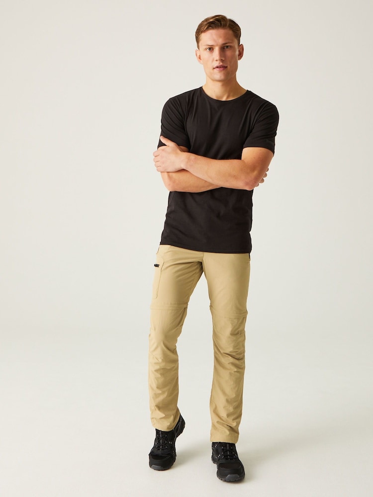 Naturalny - Regatta Mens Leesville II Zip Off Trousers - Image 3 of 9