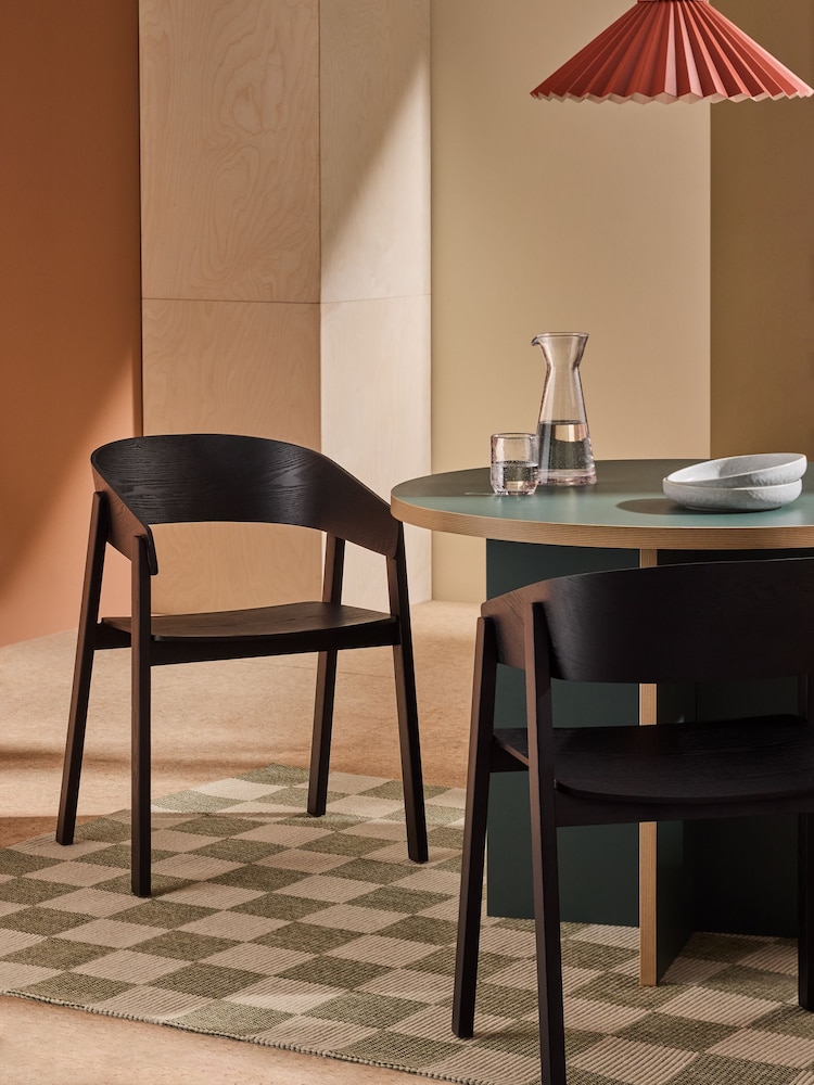 MADE.COM Set of 2 Black Aster Dining Chairs - Image 1 of 3