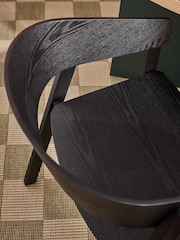 MADE.COM Set of 2 Black Aster Dining Chairs - Image 2 of 3