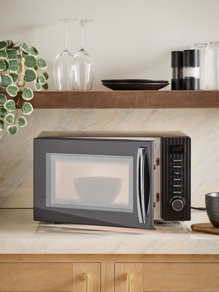 Black Sleek 800W 20L Microwave - Image 2 of 5 Black Sleek 800W 20L Microwave - Image 2 of 5
