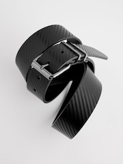 Black Faux Leather Embossed Belt - Image 3 of 3