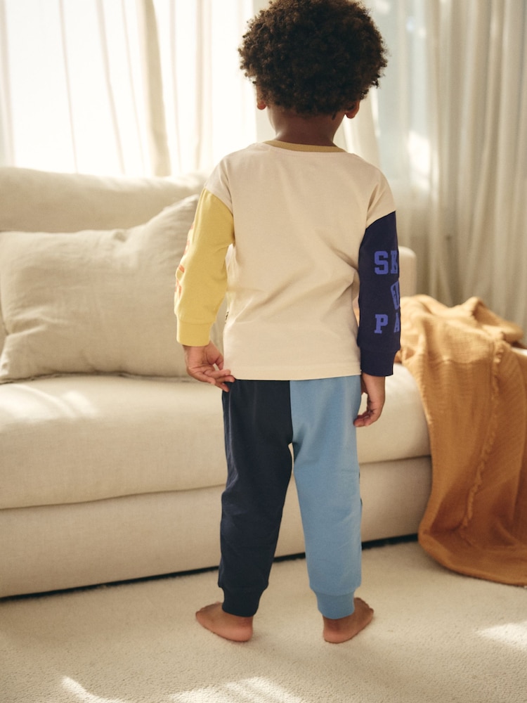 Multi Bright Varsity Oversized Single 100% Cotton Pyjamas (9mths-8yrs) - Image 2 of 8