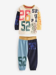 Multi Bright Varsity Oversized Single 100% Cotton Pyjamas (9mths-8yrs) - Image 5 of 8