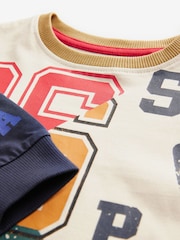Multi Bright Varsity Oversized Single 100% Cotton Pyjamas (9mths-8yrs) - Image 8 of 8