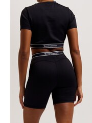 Juicy Couture Black Rayon Rib Short Sleeve Top - Image 3 of 5