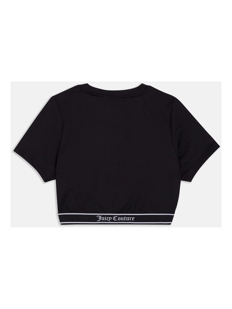 Juicy Couture Black Rayon Rib Short Sleeve Top - Image 5 of 5