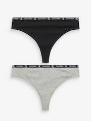 Calvin Klein Black Modern Thongs 2 Pack - Image 2 of 5
