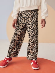 Imprimeu leopard - Pantaloni Evazat texturat (3-16ani) - Image 1 of 7