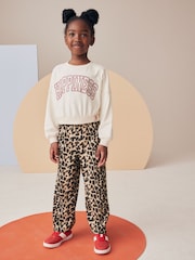 Imprimeu leopard - Pantaloni Evazat texturat (3-16ani) - Image 2 of 7