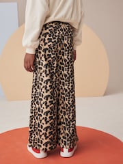 Imprimeu leopard - Pantaloni Evazat texturat (3-16ani) - Image 3 of 7