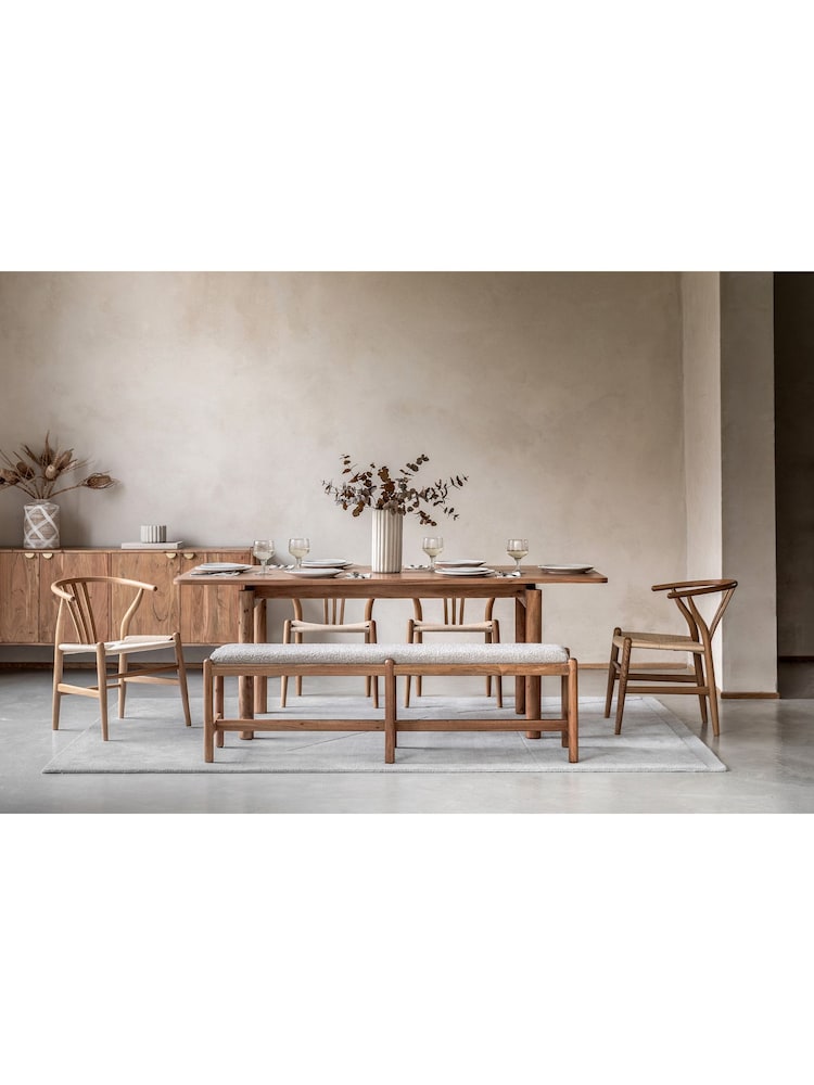 Gallery Home Natural Elvan Dining Bench - Image 1 of 6