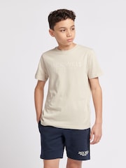 Jack Wills Cream Boys Regular Fit Carnaby 100% Cotton T-Shirt - Image 1 of 7