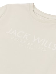 Jack Wills Cream Boys Regular Fit Carnaby 100% Cotton T-Shirt - Image 7 of 7