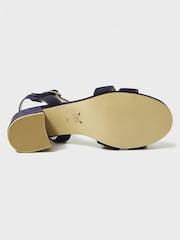 Crew Clothing Blue Double Strap Occasion Heels - Image 2 of 5
