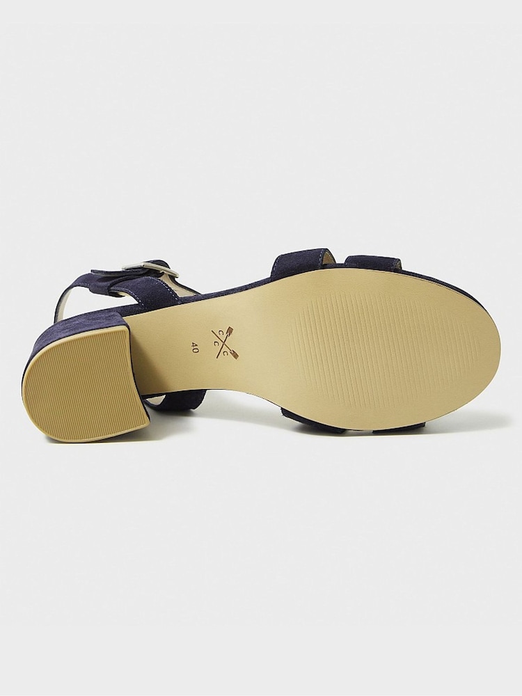 Crew Clothing Blue Double Strap Occasion Heels - Image 2 of 5