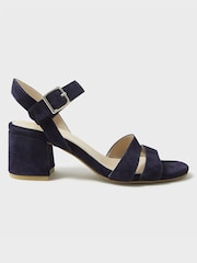 Crew Clothing Blue Double Strap Occasion Heels - Image 5 of 5