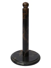 Interiors by Premier Black and Gold Marble Kitchen Roll Holder - Image 1 of 4