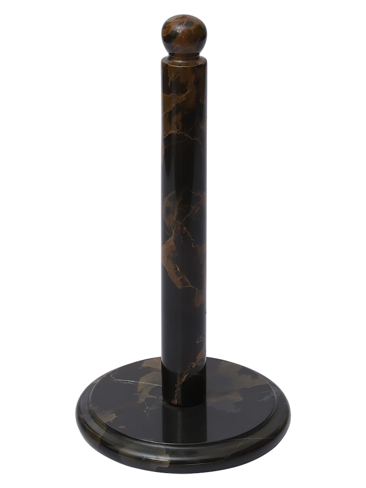 Interiors by Premier Black and Gold Marble Kitchen Roll Holder - Image 1 of 4 Interiors by Premier Black and Gold Marble Kitchen Roll Holder - Image 1 of 4