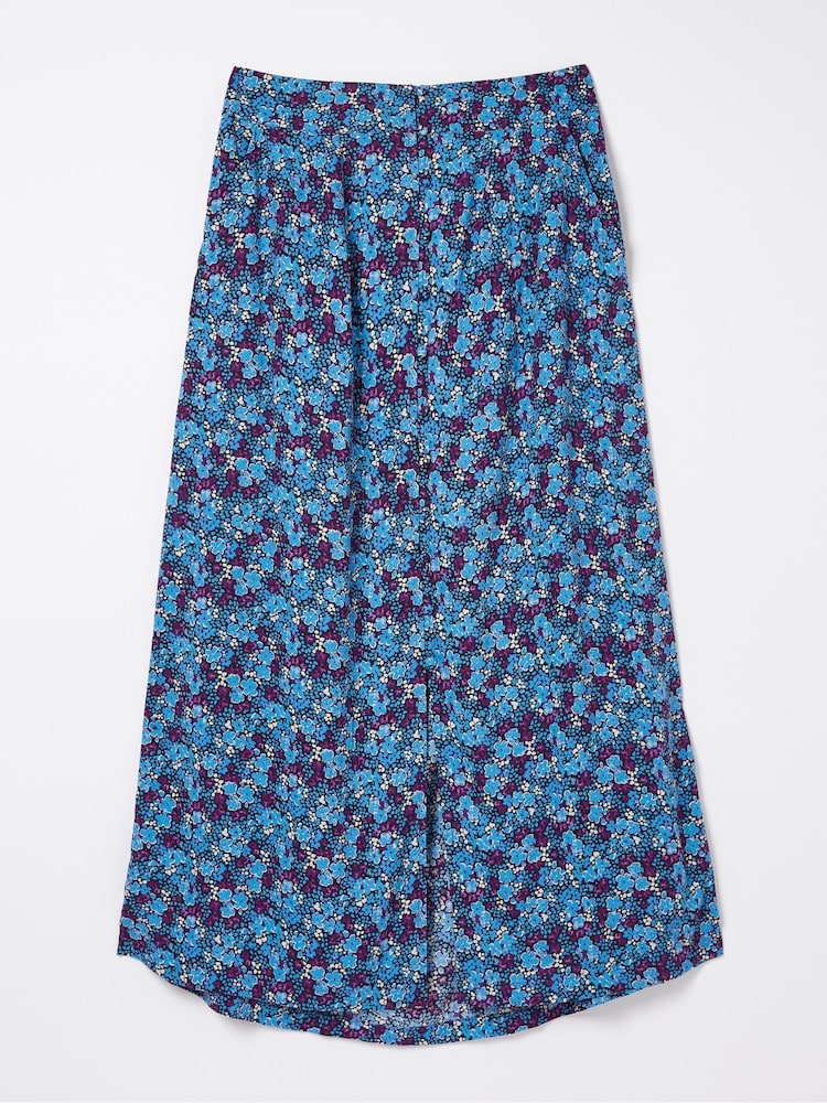 FatFace Purple Ink Floral Midi Skirt - Image 6 of 6 FatFace Purple Ink Floral Midi Skirt - Image 6 of 6