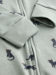 Teal Blue Baby Printed Zip Sleepsuits 3 Pack (0mths-3yrs) - Image 10 of 12