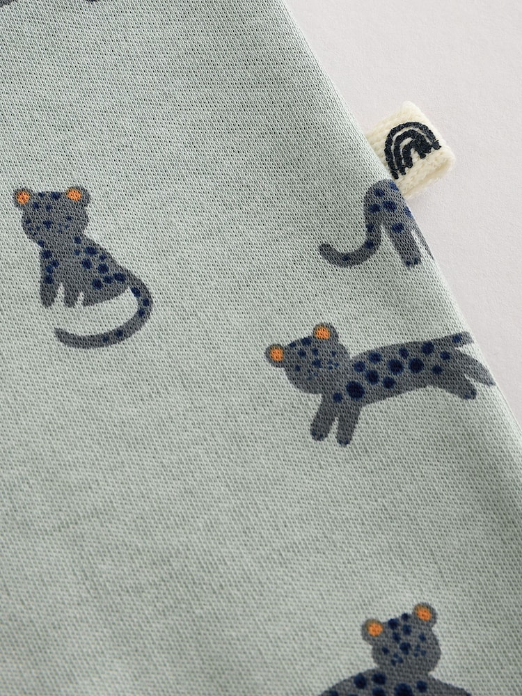 Blauwgroen - Verpakking van 3 baby-pyjama's met rits en print (0mnd -3jr) - Image 11 of 12