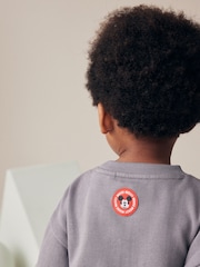 Charcoal Grey Mickey Sweatshirt and Stripe 100% Cotton Joggers Set (3mths-8yrs) - Image 6 of 11