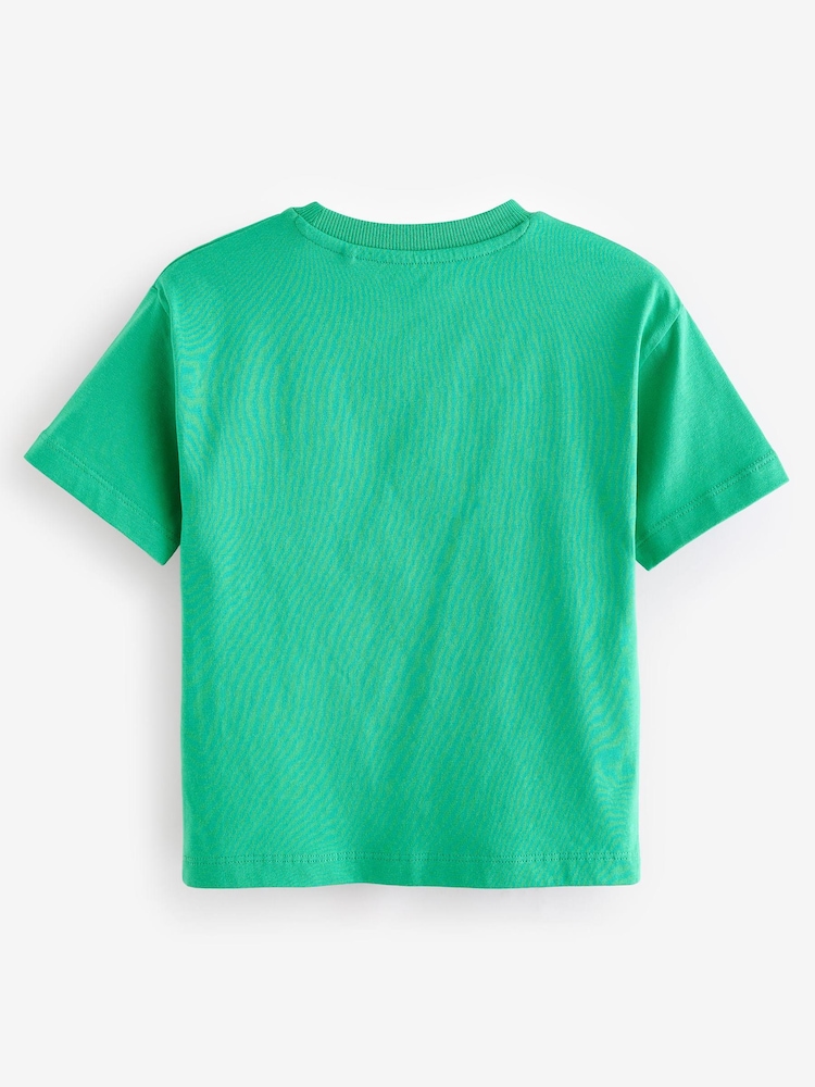 Green/Black Dinosaur Short Sleeve Character T-Shirt (3mths-7yrs) - Image 2 of 3