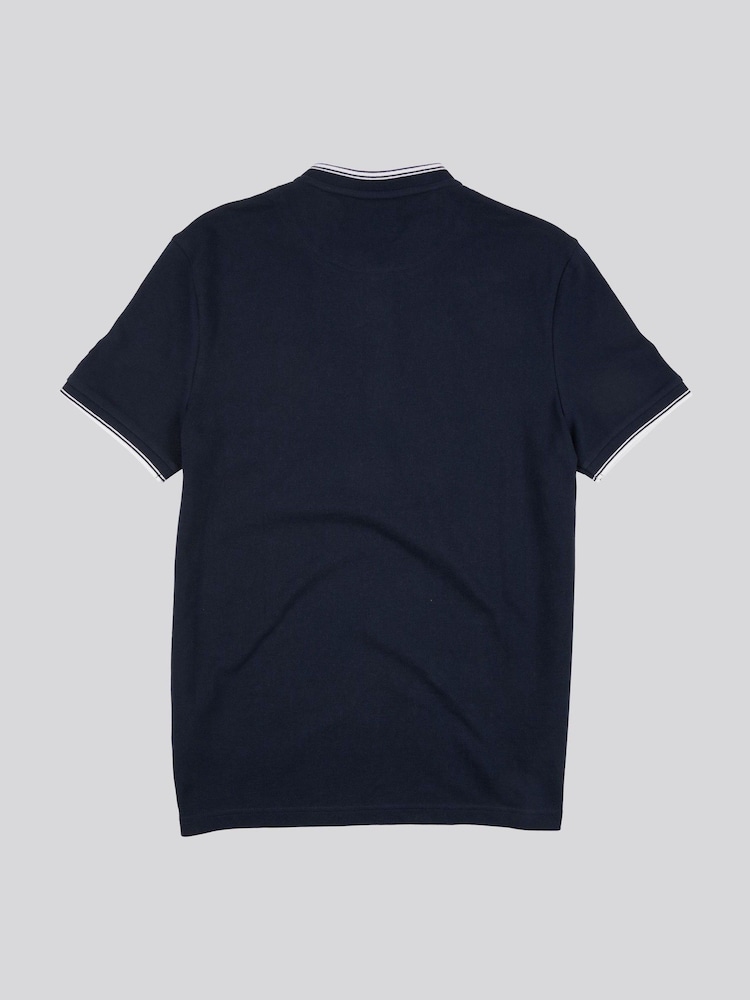 U.S. Polo Assn. Blue Mens Regular Fit 100% Cotton Baseball Polo Shirt - Image 6 of 6
