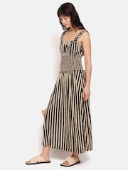 Jigsaw Black 100% Cotton Stripe Jersey Dress - Image 1 of 6