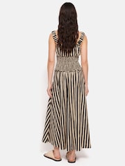 Jigsaw Black 100% Cotton Stripe Jersey Dress - Image 2 of 6