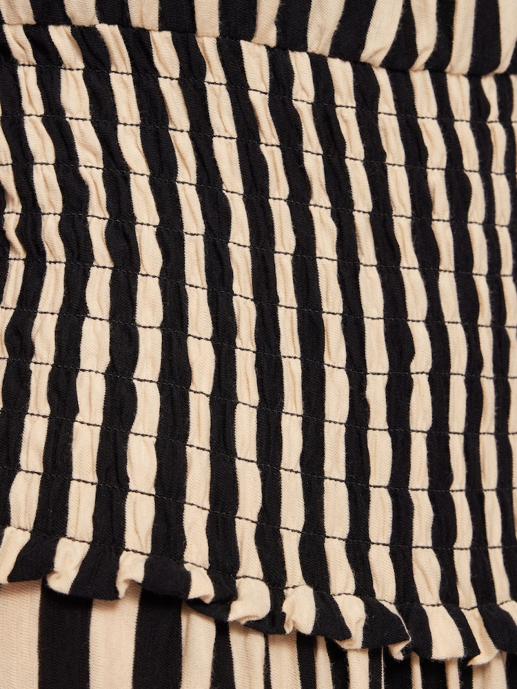 Jigsaw Black 100% Cotton Stripe Jersey Dress - Image 6 of 6