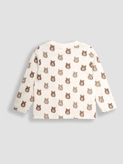 JoJo Maman Bébé Brown Bear Applique Dungarees & Top Set - Image 4 of 6
