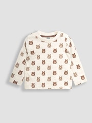 JoJo Maman Bébé Brown Bear Applique Dungarees & Top Set - Image 5 of 6