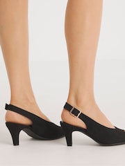 Simply Be Black Peep Toe Heeled Shoes - Image 3 of 4