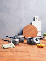 Essentials by Premier Silver Viggo 3 piece Belly Pan Set - Image 1 of 6