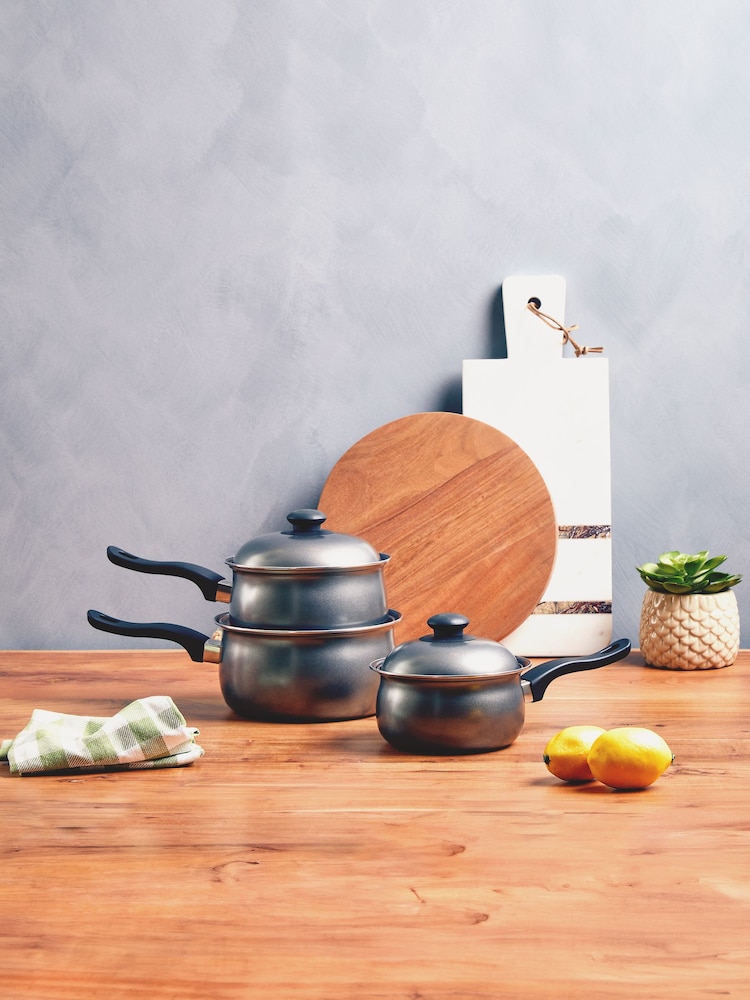 Essentials by Premier Silver Viggo 3 piece Belly Pan Set - Image 2 of 6