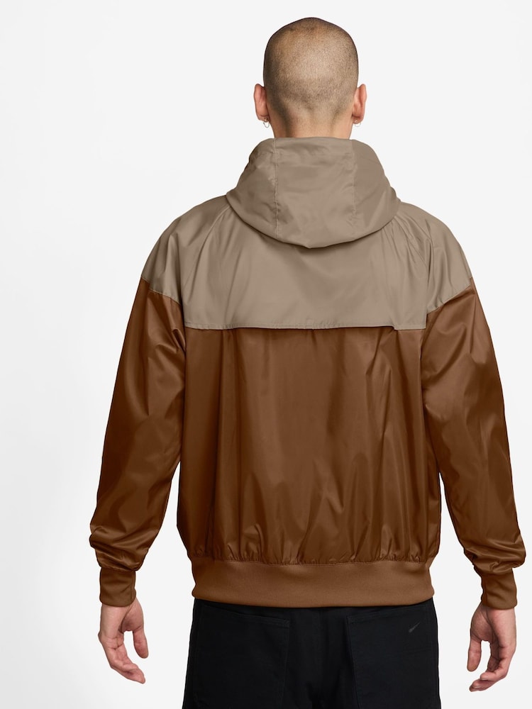 Nike Brown/Khaki Sportswear Windrunner Hooded Jacket - Image 2 of 3