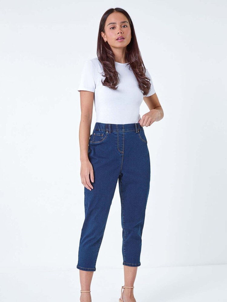 Roman Blue Stretch Crop Denim Jeggings - Image 2 of 5