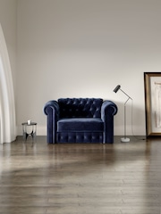 Jay-Be Luxe Velvet Royal Blue Chesterfield Snuggle Sofa Bed - Image 1 of 6