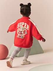 Red Bear Half Zip Sweater And Leggings Set (3mths-7yrs) - Image 1 of 9