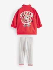 Red Bear Half Zip Sweater And Leggings Set (3mths-7yrs) - Image 7 of 9