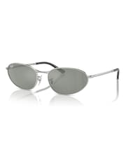 Ray-Ban Silver Tone Rb3734 Irregular Sunglasses - Image 4 of 7