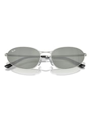 Ray-Ban Silver Tone Rb3734 Irregular Sunglasses - Image 7 of 7