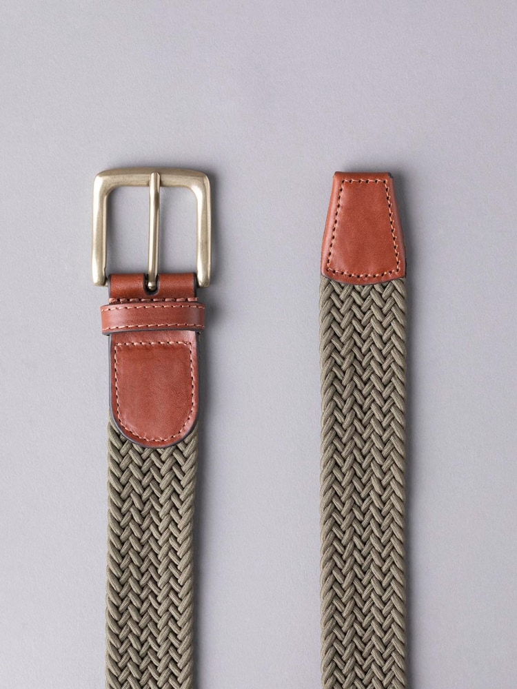 Lakeland Leather Green Greythwaite Braided Belt - Image 2 of 3