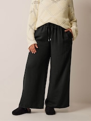 Curve Wide Leg Air Flow White Ground Trousers - Image 1 of 4