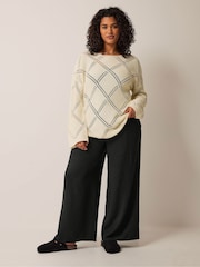 Curve Wide Leg Air Flow White Ground Trousers - Image 2 of 4