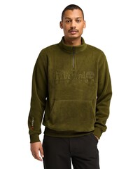 Timberland Green Linear Logo 1/4 Polartec 200 Fleece - Image 1 of 5
